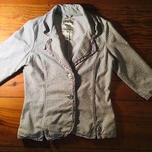 Nick & Mo Gray Knit Blazer